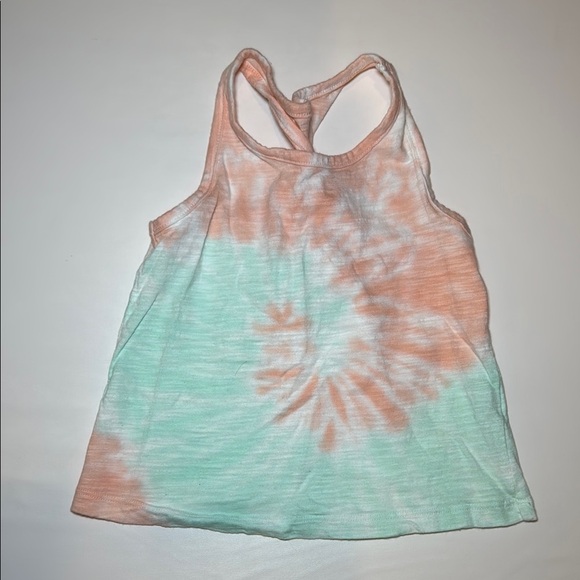 GAP Kids Blue and Orange Tie-Dye Twist Back Tank Top Size 2T - Picture 2 of 5